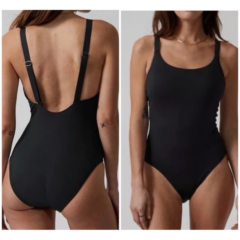 Athleta Women’s Hermosa Black One Piece Swimsuit XS 657678
